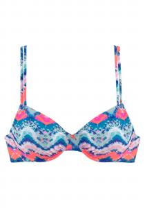 VENICE BEACH Футболка-бикини топ 'Face' в синем цвете