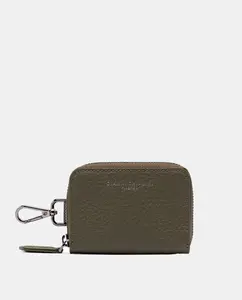 Супер практичный кошелек из зернистой кожи макси Gianni Chiarini, темно-зеленый