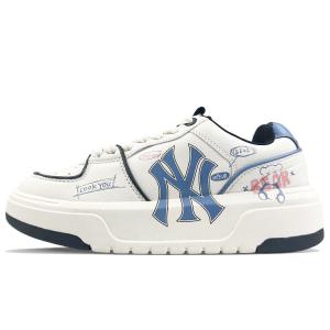 Кроссовки MLB New York Yankees Skateboarding Shoes Unisex Low-top White/Blue, белый/синий