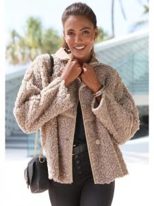 Куртка LASCANA, серо-коричневый