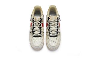 Кроссовки для скейтбординга Air Force 1 женские с низким верхом, белые/красные Nike