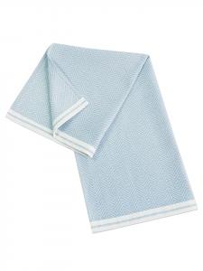 Framsohn Набор из 6 штук: Современные кухонные полотенца в елочку, синие - (Д) 70 x (Ш) 50 см