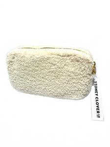 Cozy Small Sherpa Pouch In Marshmallow Stoney Clover Lane, Marshmallow
