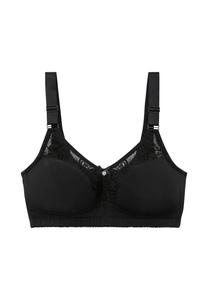 Бюстгальтер без бретелей с кружевом и мягкими чашками Sheego, черный