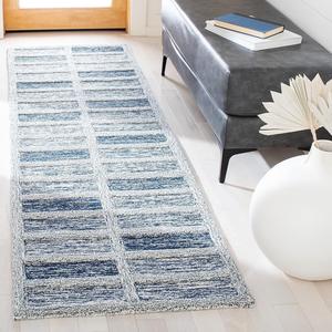 Ковер-дорожка SAFAVIEH, 69 x 244 см, Cambridge Collection, Navy, ручной работы из современной шерсти, идеален для помещений с высокой проходимостью в гостиной, спальне (CAM732N)