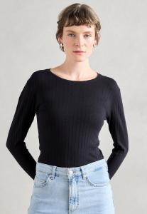 Топ Marc O'Polo ROUND NECK LONG SLEEVE, Deep Night Blue/Dark Blue