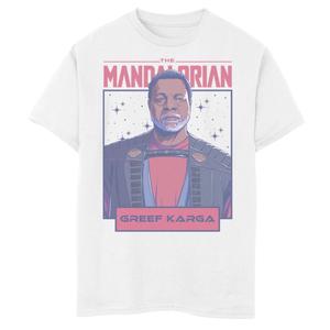 Футболка с простым портретом и рисунком «Звёздные войны: Мандалорец Гриф Карга» для мальчиков 8–20 лет Star Wars