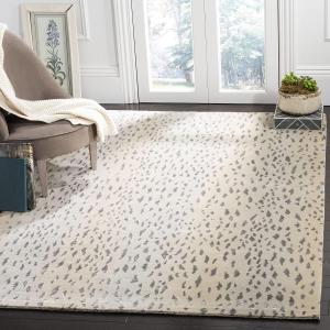 SAFAVIEH Tibetan Collection ковер 305 x 427 см - Silver, ручной работы современный шерсть и вискоза, идеально для помещений с высокой проходимостью в гостиной, спальне (TB250C)