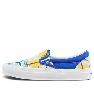 Кроссовки og classic slip-on 'spring brick' Vans, синий