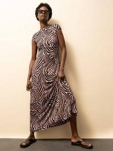 Бесплатное платье макси с принтом зебры Ro&Zo, Natural