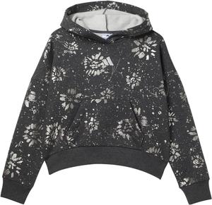 Гламурный свитер с капюшоном и принтом по всей поверхности adidas Kids, Dark Grey Heather