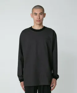 Футболка с длинными рукавами из плотной хлопковой ткани с каймой