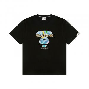 Футболка из хлопка с вышивкой от A Bathing APE Aape, черный