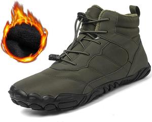 Зимние босоножки для женщин, зимняя походная обувь для мужчин, минималистичные ботинки с широкой носочной частью, противоскользящие и водонепроницаемые босоножки для ходьбы Imtosec, зеленый