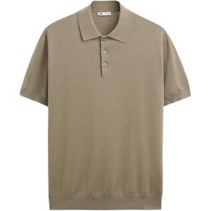 Рубашка поло мужская песочная Zara, цвет Sand