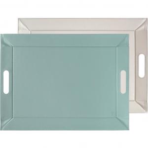 Поднос свободной формы DUO, двухцветный переворачиваемый поднос, поднос и набор для стола в одном, двусторонний с двойной функцией, легко ухаживать и можно компактно хранить Freeform, светло-зеленый/серый