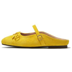 OMS Женские закрытые тапочки желтые, цвет Yellow