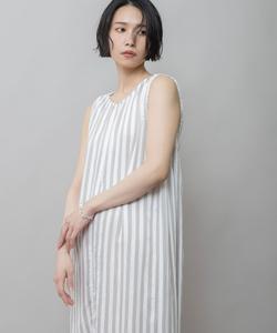 Полосатое платье на завязках