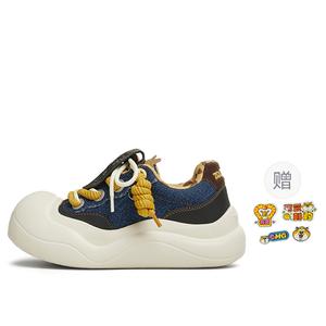 Teenmix FENGKUANGDONGWUCHENG x Leopard Cubs Лоу-топ скейтборд кроссовки женские сине-черные с подарочной упаковкой, цвет Blue Black (Box Gift Included)