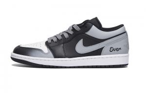 Баскетбольные кроссовки Air 1 с антискользящим износостойким верхом, винтажные, унисекс, черно-серые Jordan, Black Gray