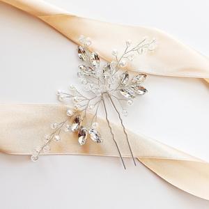 Свадебное украшение прически пучком ЖЕМЧУГ и цирконы Kokonet