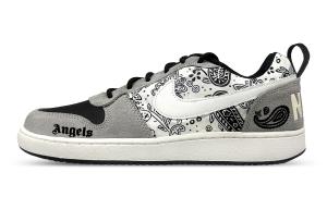 Nike Court Borough Abrasion Resistant Low top Skateboard Shoes Men's Black Gray