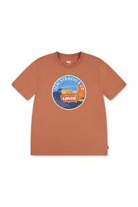 Детская хлопковая футболка DESERT TRAIL TEE Levi'S, оранжевый
