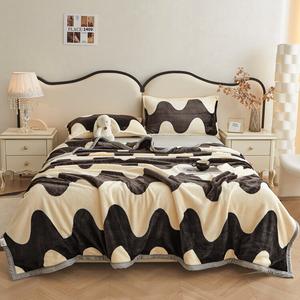 Antarctic Зимняя простыня из утолщенного молочного велюра, 230x250 см, цвет Heibaobobo, двусторонний велюр