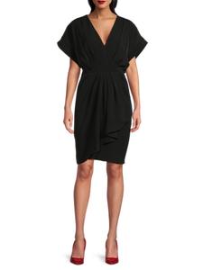 Мини-платье со складками DKNY, черный