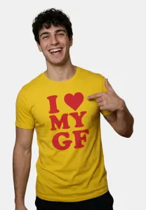 Мне очень нравится футболка с принтом "я люблю свою девушку". Mr Ukko, I Love My Gf Yellow