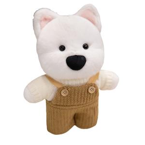 Плюшевая кукла щенка вест хайленд уайт терьера высотой 28см MLING, белый