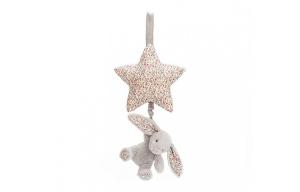 Плюшевая кукла Bunny Collection Floral Fabric Gray высотой 30 см JELLYCAT