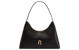 Furla Диаманте Кожаная сумка через плечо женская черная