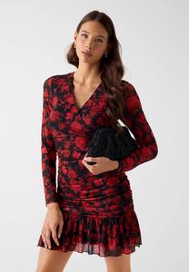 Платье Guess Shift dress, Blumenmuster Rot/Red