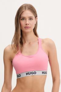 Бюстгальтер bralette padded sporty logo HUGO, розовый