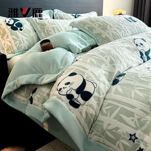 Yalu Комплект постельного белья 1,5 м, 4 предмета: пододеяльник 200x230 см