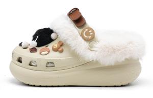 Crocs Сабо Crush Clog Coal Ball Elf Clogs женские, цвета слоновой кости, белые
