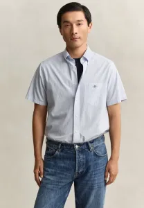 Классическая рубашка в клетку «курцарм» Gant, Light Blue