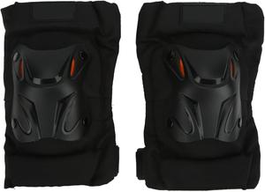 Комплект из 2 налокотников для мотоцикла: утолщенные, противоударные, высокопрочные, для безопасной езды на скутере; защитные налокотники из полипропилена с противоударным корпусом, унисекс, с регулируемым крючком Klanata, Black