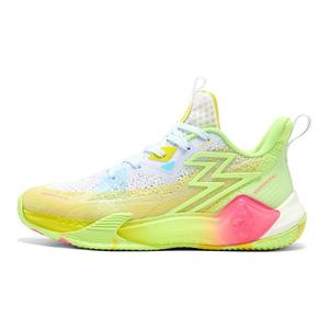 Баскетбольные кроссовки DVD Kids GS Low-top 361 Degrees White/Fluorescent Bright Green 361°Kids, желтый/белый/зеленый