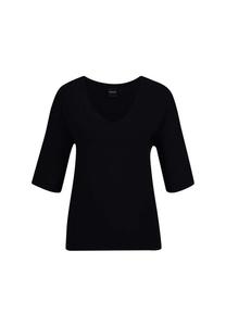 Рубашка с короткими рукавами и V-образным вырезом Madeleine, черный