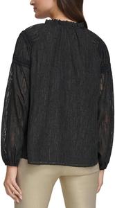 Женский текстурированный топ с разрезом на горловине Tommy Hilfiger, Black