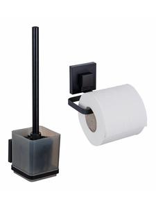 Wenko Аксессуары для туалета 'Quadro' в черном цвете