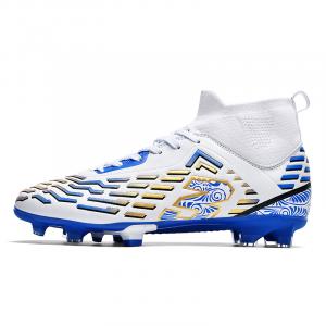 Футбольные бутсы для детей и подростков с высоким голенищем, нескользящие, дышащие и поддерживающие Kung Fu partners, аква