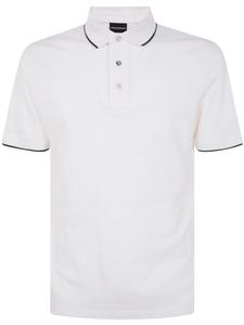 Emporio Armani рубашка поло с вышитым логотипом, белый