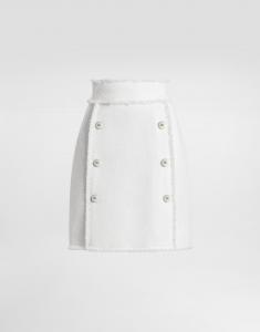 Юбка из твида rachel Dolce & Gabbana, белый