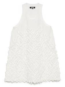 Black Comme Des Garçons фактурное платье без рукавов, белый