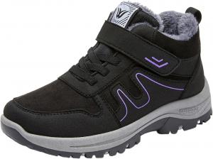 Женские зимние ботинки для снега с утеплителем, меховой подкладкой, противоскользящие, удобные, термоботинки, утолщенные, для улицы, походов, прогулок и трекинга, мягкие и ветрозащитные Generic, Purple