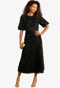 Коктейльное/Вечернее платье прямого кроя с объемным круглым вырезом Love & Roses, Black Rose