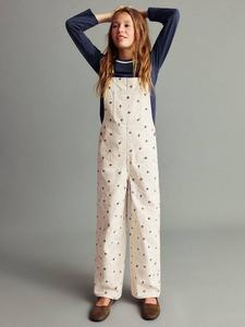 Детские комбинезоны Hilary из хлопка с цветочным принтом Mango, Light Beige